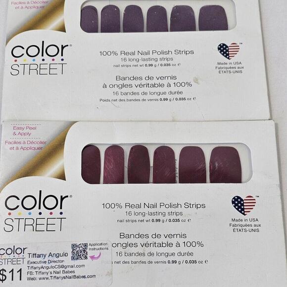 3 New Packs Of Color Street Nail Polish Strips Solid Color Manicure Sets - Picture 2 of 8